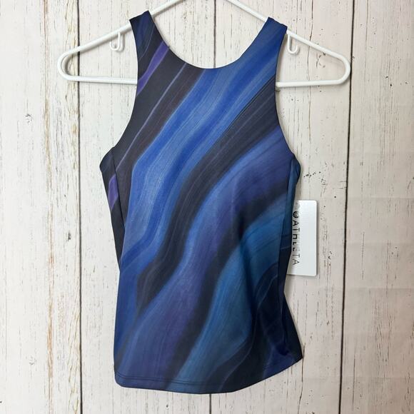 Athleta Women's Sporty Athletic Racerback Lightning Print Support Top Sz XS - Picture 8 of 16